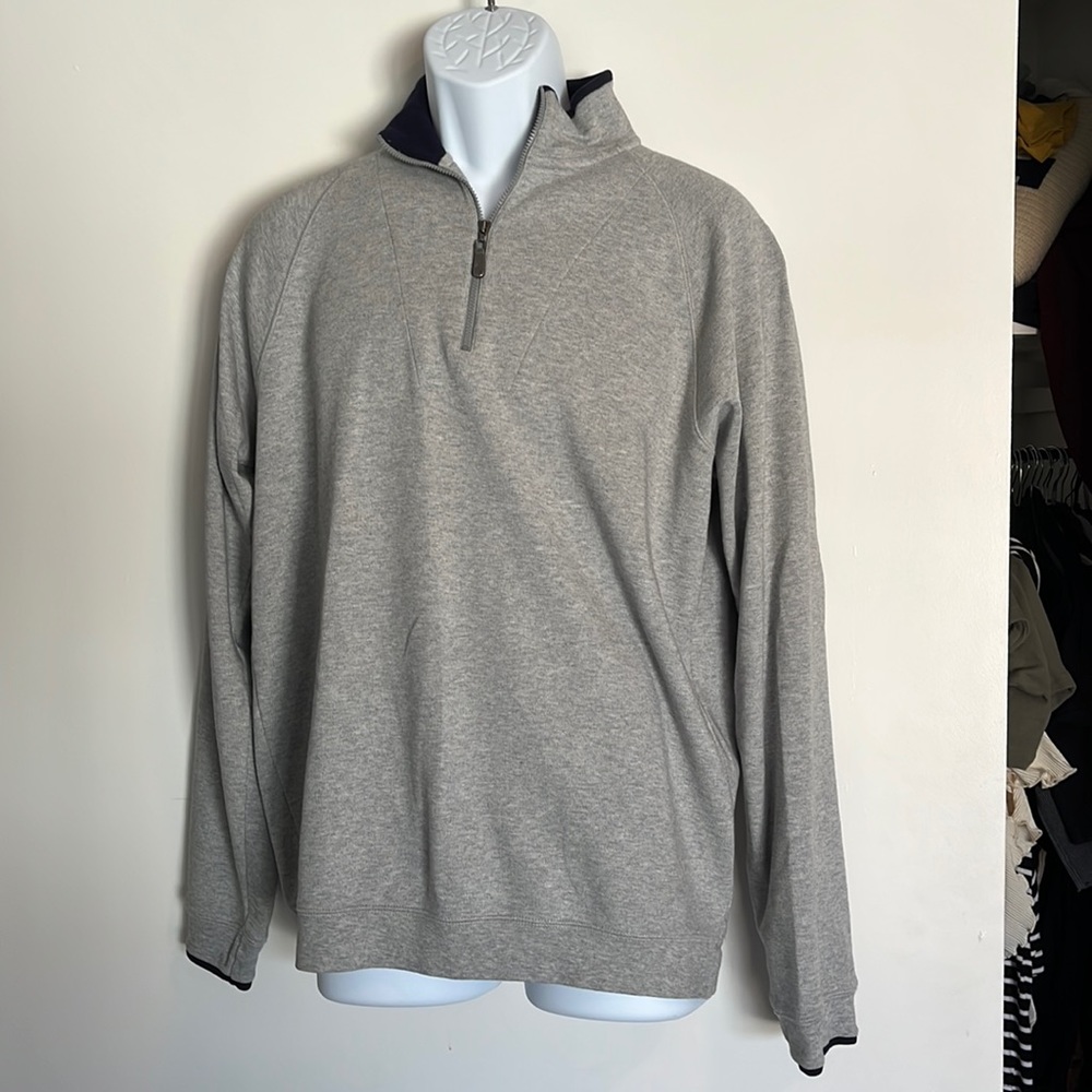 Bobby Jones Mens Medium Gray quarter zip sweatshirt